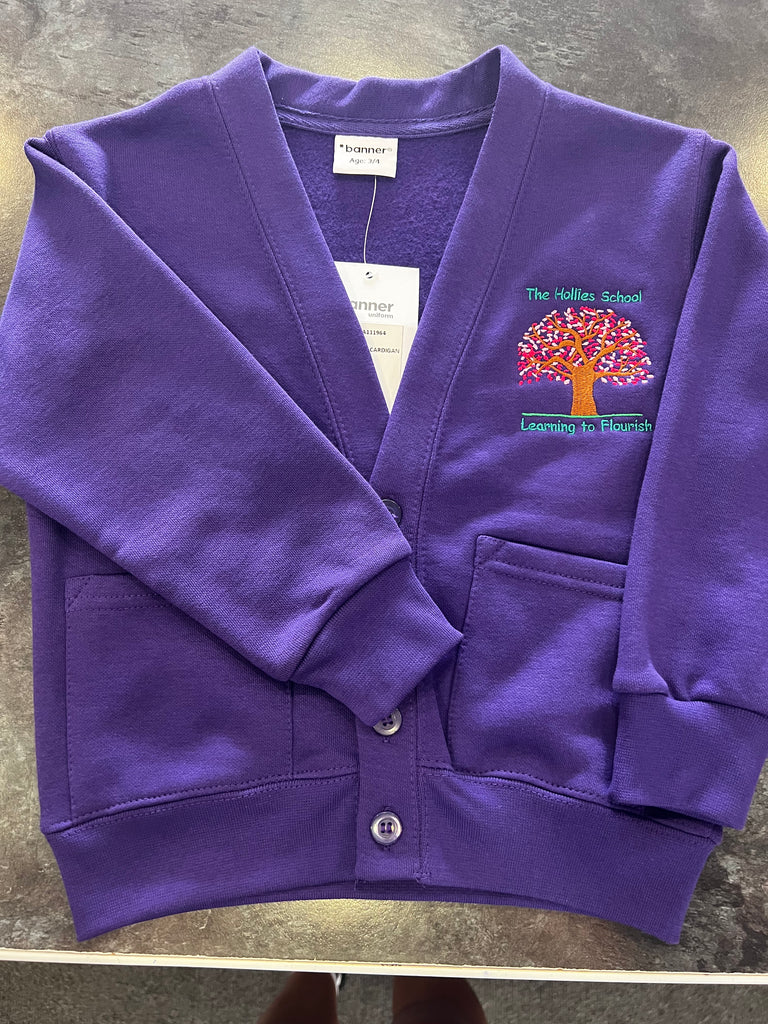 The Hollies School Purple Cardigan