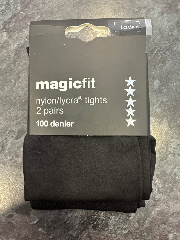 100 Denier Opaque Tights (Twin Pack)