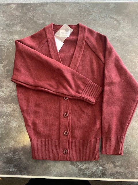 Knitted Cardigan - MAROON