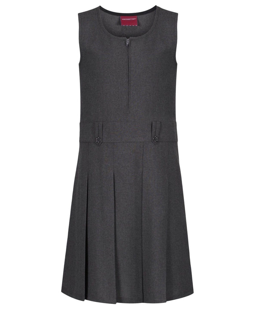 Girls Flower Button Pinafore